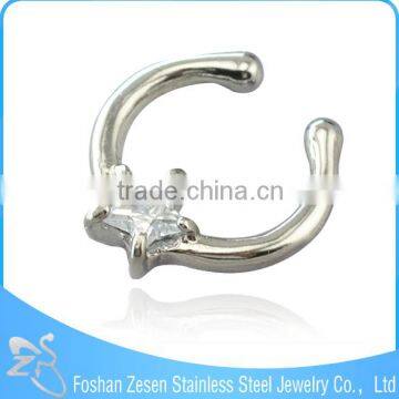 Fashion Nose Piercing Jewelry Setting Star Zircon Types Nose Piercing Jewelry