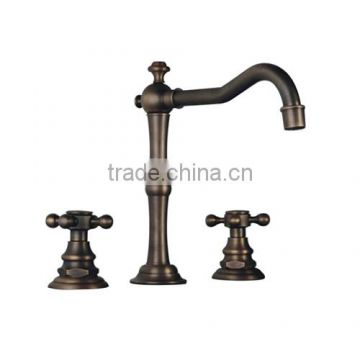 Brozne antique faucet two handles hot sale