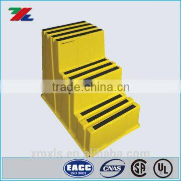 HDPE Plastic Three Steps Ladders with Skid Resistance labels ; Plastic Steps stools with 1000LB loading ladders