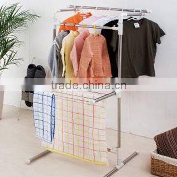 High quality stainless steel extendable clothes drying hanger rack/foldable clothes hanger drying rack 5303