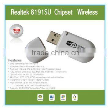 rtl8191 chipset 300Mbps wireless wifi usb adapter