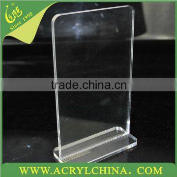 Free stand acrylic menu stand T shaped acrylic menu stand