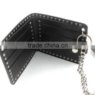 Men's Skull Biker Studded Leather Unique Wallet Chains With a Jeans Long Key Chain photo-3