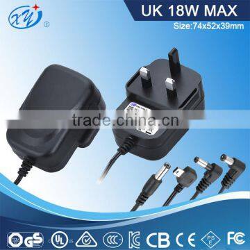 UK plug adaptors with CE BS 61347/61558/60950 approval