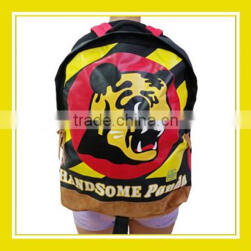 2016 New Arrival Products Bros Handsome Panda Printed Waterproof Nylon School Backpack