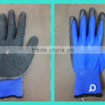 13G Latex coated Nylon Work Glove/safety labor gloves/labor protection cotton gloves