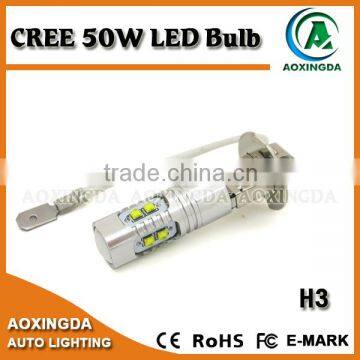 CREE 50W H3 motorcycle led fog light auto LED foglight