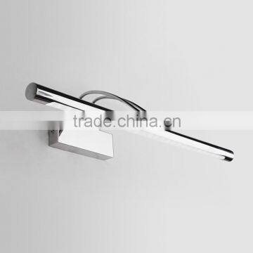CE UL 12w contemporary wall light chrome finish bathroom led lighting