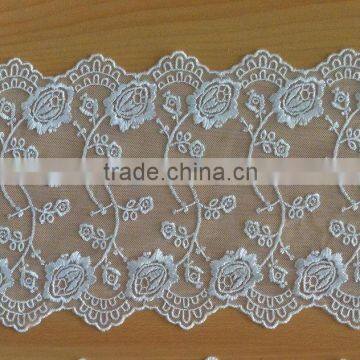 2015 fashion corded bridal mesh lace design
