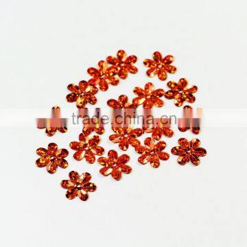 iridescent orange color flower sequins paillette for decoration