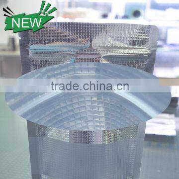China Factory High Quality Embossed Aluminum Foil Vacuum Seal Bag With Zipper And Clear Window photo-6