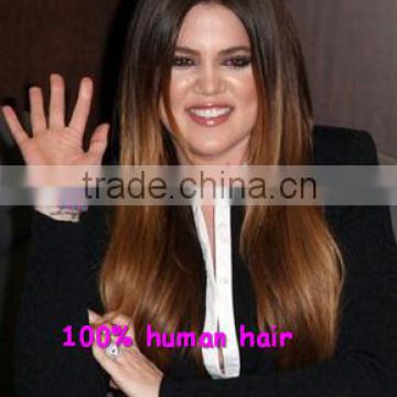 hot new products for 2013, bleached knot, Chinese hair two tone lace front wig