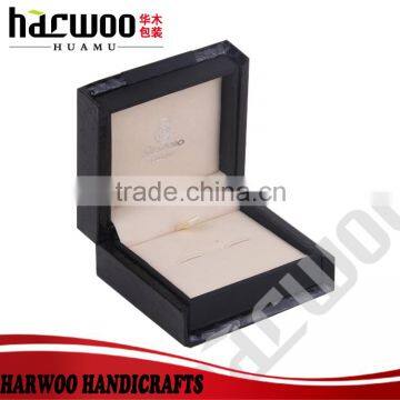 High-end leather cufflink box with velvet lining