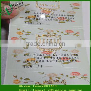 custom full color stickers sticker paper label organic facial mask sticker paper label