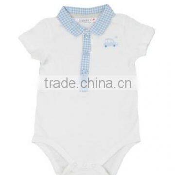 Cute Baby Boys Short Sleeved Polo Bodysuit