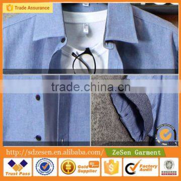 Guangdong Cheap Clothing Short Sleeve Twill Pant Shirt New Style photo-5