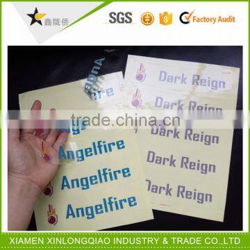 High Quality adhesive vinyl transparent sticker, uv proof waterproof die cut vinyl sticker