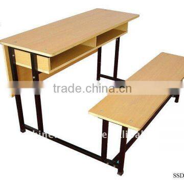 Metal double desk and bench