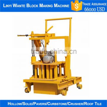 Light moveable concrete hollow block machine QT40-3c for sale