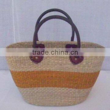 Woven Seagrass Shopping Basket