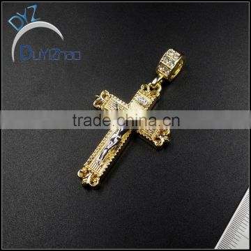 hip hop cross jewelry, gold plated hip hop jesus charm pendants