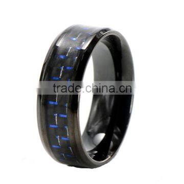 New arrival simple design stainless steel 8mm black men's ring                        
                                                                                Supplier's Choice