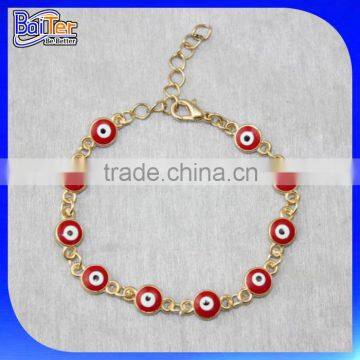 Custom Multicolor Red Enamel Bead Alloy Cheap Evil Eye Bracelet Wholesale