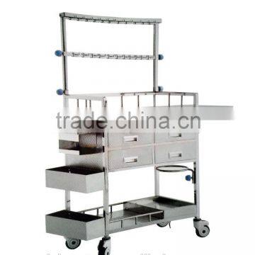 hospital stainless steel laboratory trolley