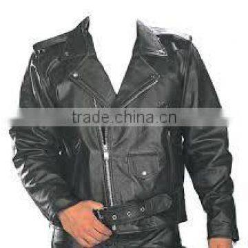 hot sale black leather racing motorbike jacket for men , Leather Motorbike Jacket