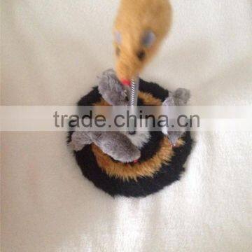 Novelty cat scratch with plush swing mouse toys