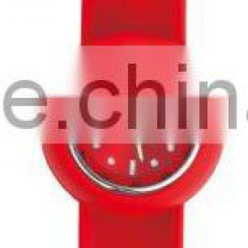 Silicone Slap Watch With New Style and Plastic Strap