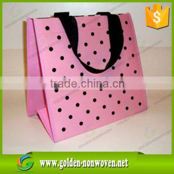 2016 Custom Logo Printed Lamination Non Woven Fabric , 20g Laminated Pp+pe Non Woven Fabric for Bag Use photo-6