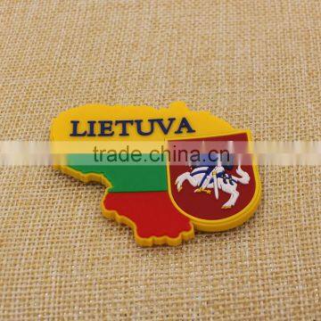 Custom lietuva flag pvc fridge magnets/ practical fridge magnets promotion