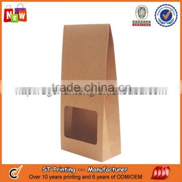 New idea paper bag,pvc window paper bag