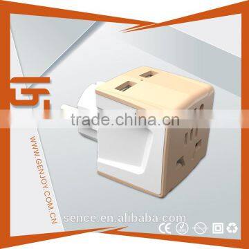 World Travel Adapter With Dual USB Fuse Safety Shutter Four International Plug(UK/US/AU/EU) photo-6