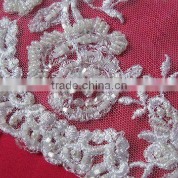 Bridal Beaded Lace Fabric