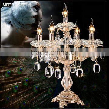 5 Lights 62 cm High Crystal Candelabra Centerpiece, Crystal Wedding Table Lamp MD82017