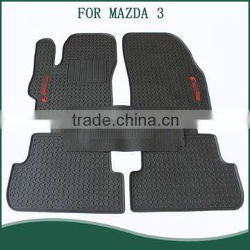 Heavy Duty Rubber Car Floor Mats 5pc Front Rear in Black All Weather for Mazda 3