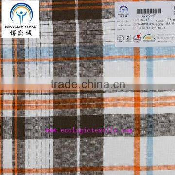 60%LINEN 38%COTTON 2%LUREX INTERWOVEN CHECK FABRIC