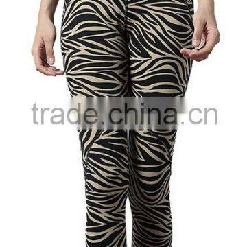 Zebra Print Sublimation Ladies Legging Tight Capri Ci-58