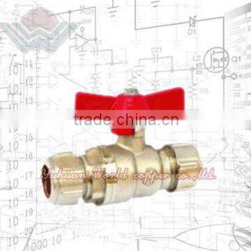 WD-2602 Brass Ball Valve with Straight Compression Ring