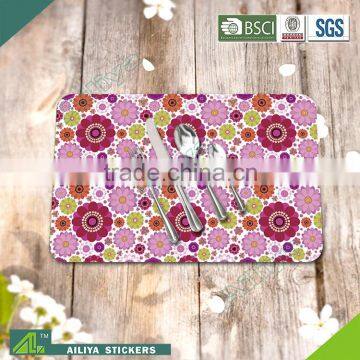 eco-friendly kitchen advertising colorful promotional printed pp placemats online