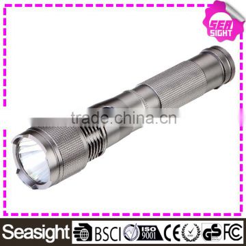 Flashlight for rifle hunting, silver fast track flashlight, 3W aluminum flashlight