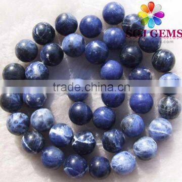 10mm sodalite round polished semi precious stone wholesale beads