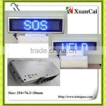 Single bule color P6-7*35B indoor mini led banner signs