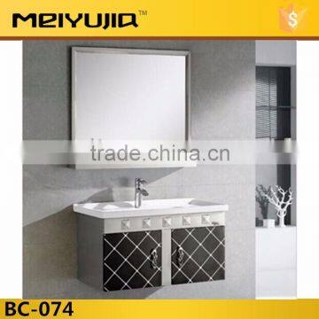 BC-074 mirror glass vanity cabinet wash basins