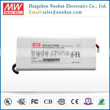 Meanwell 40W single output 1400ma led driver PLD-40-1400B led lighting power