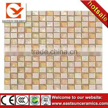 orange and white mix color marble mosaic tile