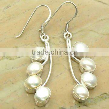 White Pearl 925 Sterling Silver Earrings