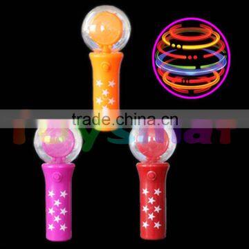 Cstom designs light up galaxy spinning wand toy